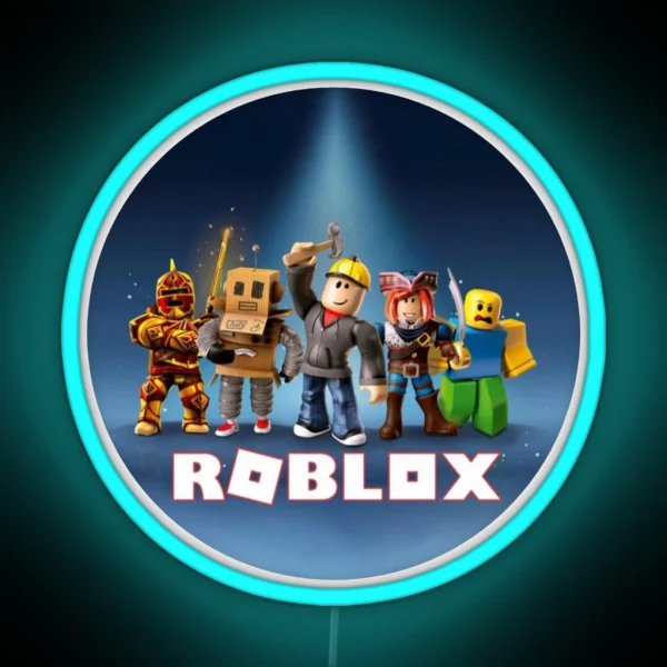 Roblox All Characters RGB Neon Sign