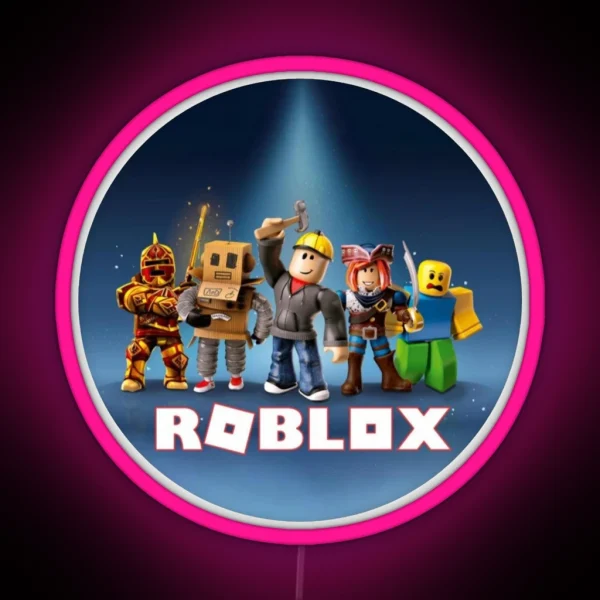 Roblox All Characters RGB Neon Sign