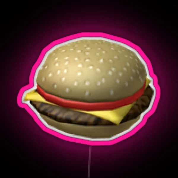 Roblox Burger RGB Neon Sign