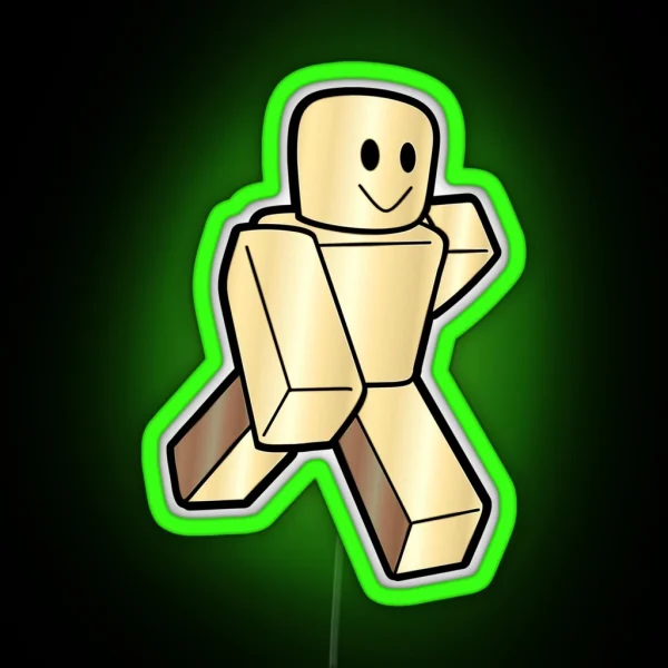 Roblox Character Funny Gamer Design RGB Neon Sign