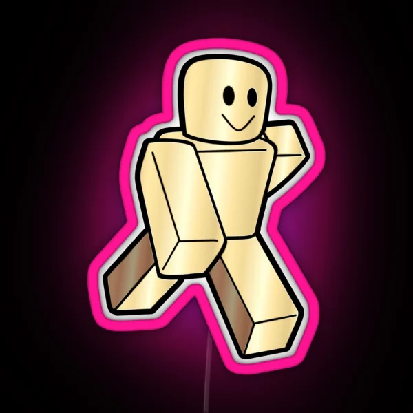 Roblox Character Funny Gamer Design RGB Neon Sign