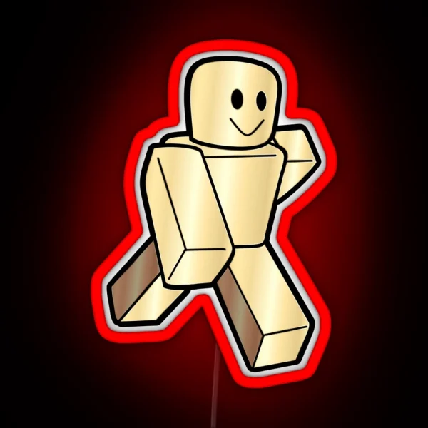 Roblox Character Funny Gamer Design RGB Neon Sign