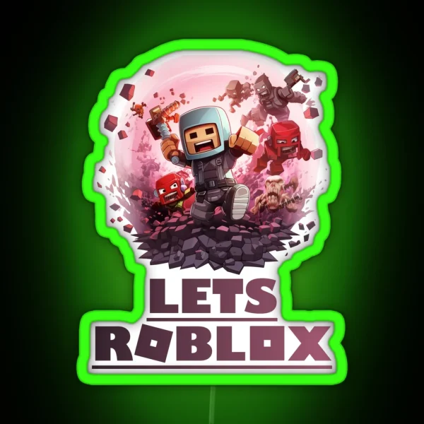 Roblox Is Life Cute Fanart Lets Roblox RGB Neon Sign