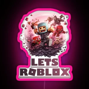 Roblox Is Life Cute Fanart Lets Roblox RGB Neon Sign