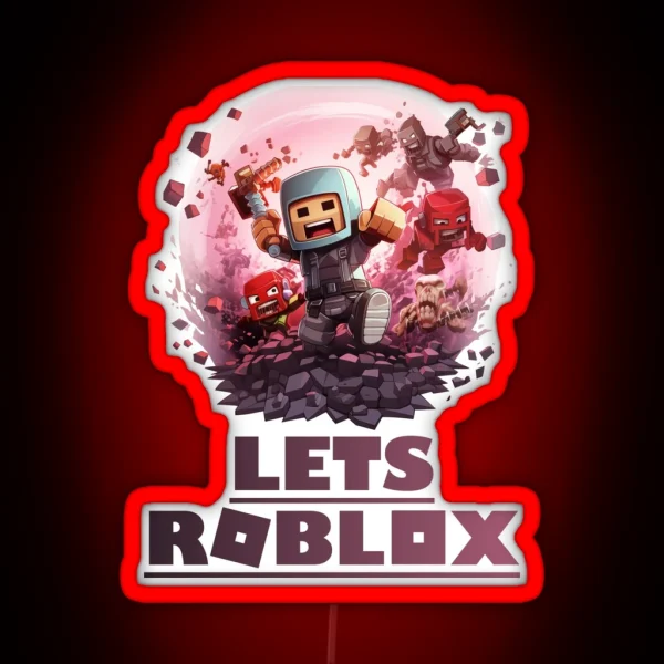 Roblox Is Life Cute Fanart Lets Roblox RGB Neon Sign