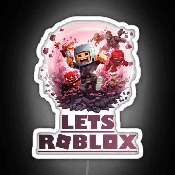 Roblox Is Life Cute Fanart Lets Roblox RGB Neon Sign