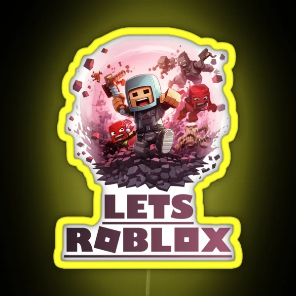 Roblox Is Life Cute Fanart Lets Roblox RGB Neon Sign