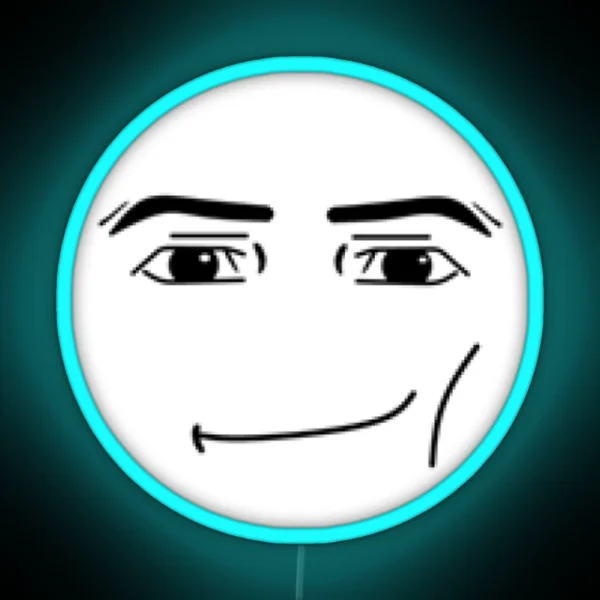 Roblox Man Face RGB Neon Sign