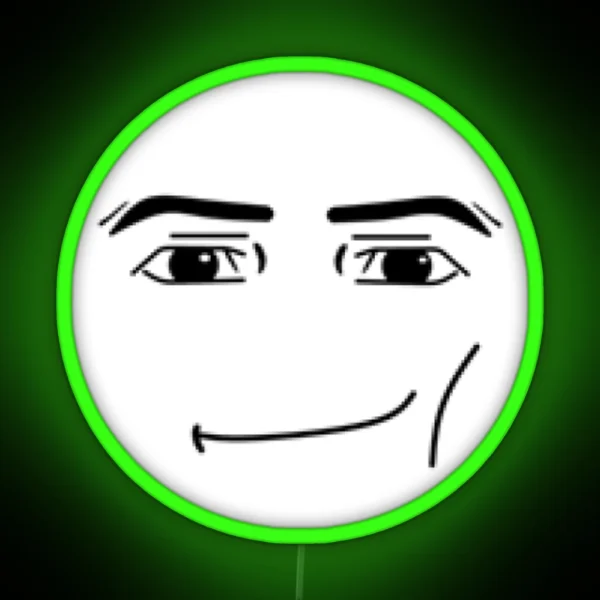 Roblox Man Face RGB Neon Sign