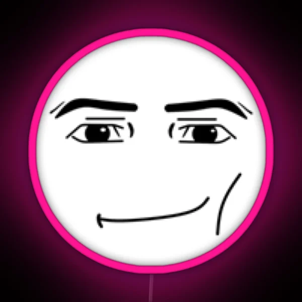 Roblox Man Face RGB Neon Sign