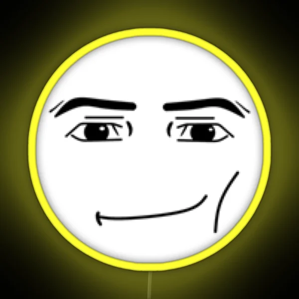 Roblox Man Face RGB Neon Sign