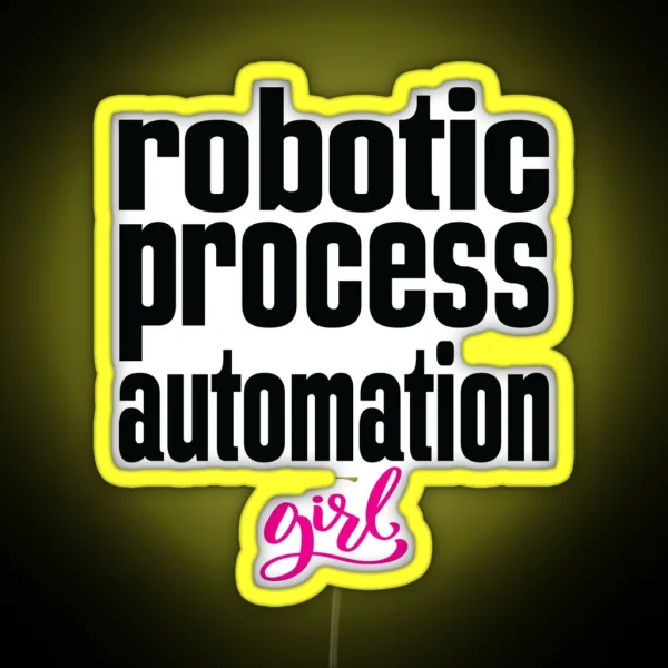 Robotic Process Automation Girl Business Process Automation Technology RGB Neon Sign