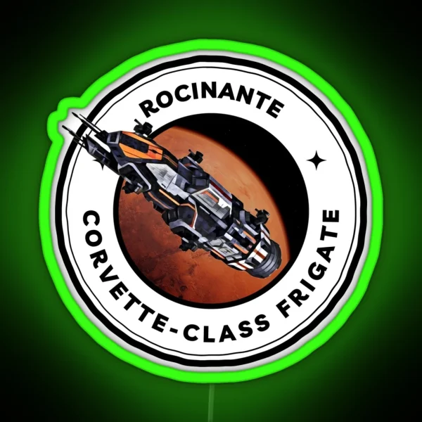Rocinante Corvette Class Frigate Black Sci Fi RGB Neon Sign