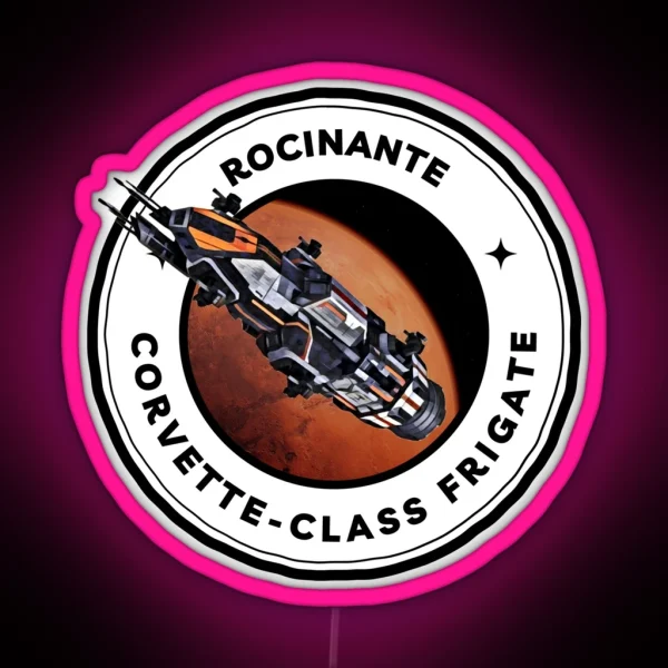 Rocinante Corvette Class Frigate Black Sci Fi RGB Neon Sign