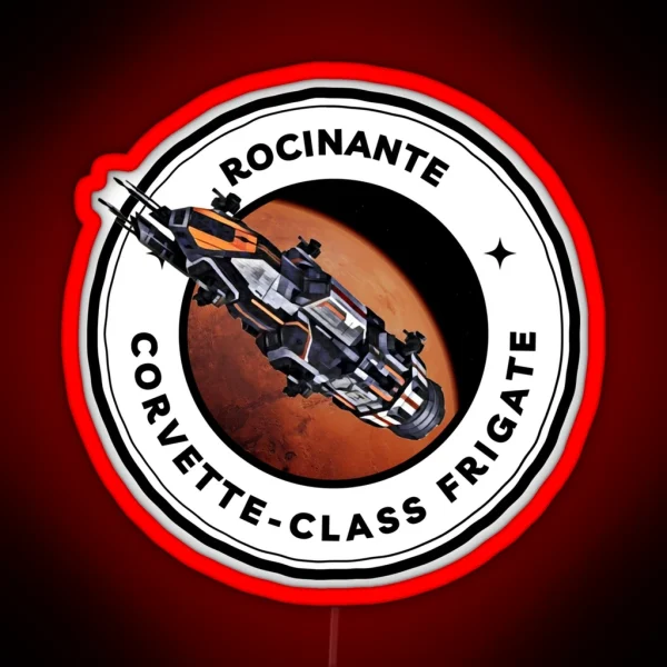 Rocinante Corvette Class Frigate Black Sci Fi RGB Neon Sign