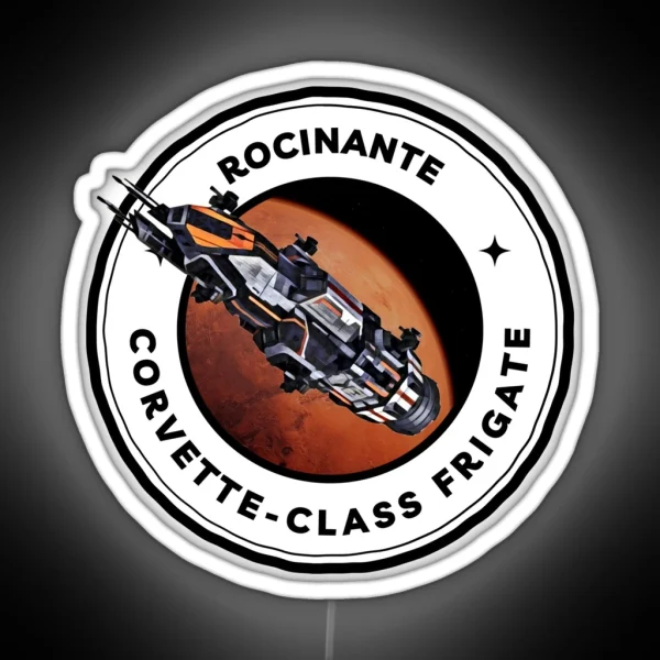 Rocinante Corvette Class Frigate Black Sci Fi RGB Neon Sign