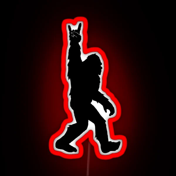 Rock And Roll Bigfoot RGB Neon Sign