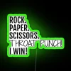 Rock Paper Scissors Throat Punch I Win RGB Neon Sign - Image 4