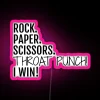 Rock Paper Scissors Throat Punch I Win RGB Neon Sign - Image 6