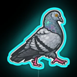 Rock Pigeon RGB Neon Sign