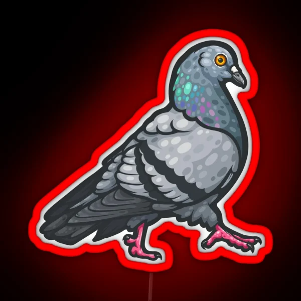 Rock Pigeon RGB Neon Sign