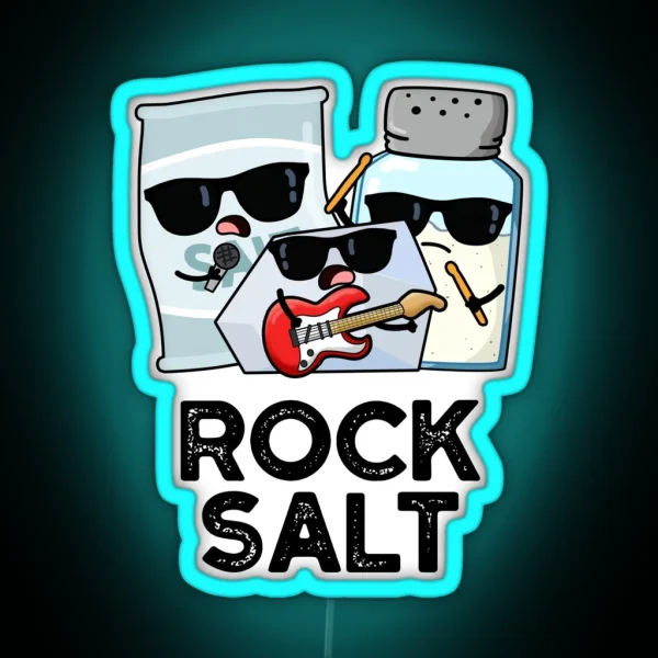 Rock Salt Funny Condiment Puns RGB Neon Sign