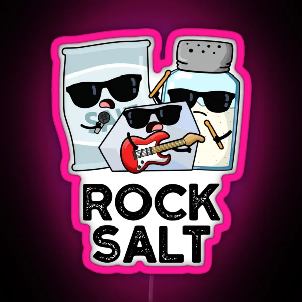 Rock Salt Funny Condiment Puns RGB Neon Sign