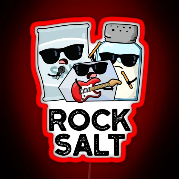 Rock Salt Funny Condiment Puns RGB Neon Sign