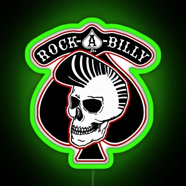 Rockabilly Ace Of Spades RGB Neon Sign