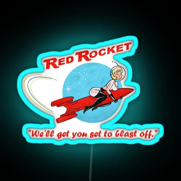 Rocket Advertisement RGB Neon Sign