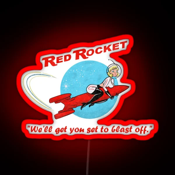 Rocket Advertisement RGB Neon Sign