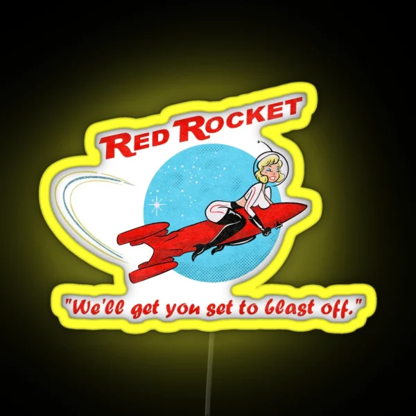 Rocket Advertisement RGB Neon Sign