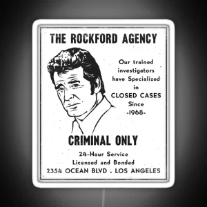 Rockford Files Rockford S Yellow Pages RGB Neon Sign