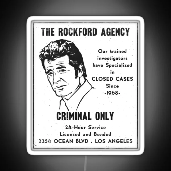 Rockford Files Rockford S Yellow Pages RGB Neon Sign