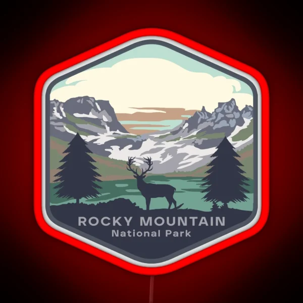 Rocky Mountain National Park RGB Neon Sign