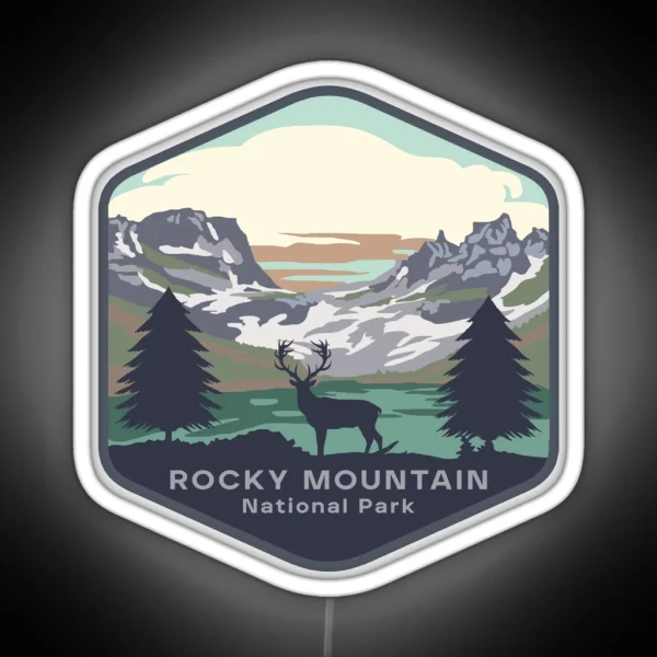 Rocky Mountain National Park RGB Neon Sign