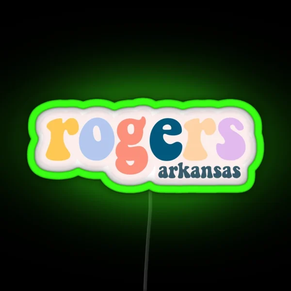Rogers Arkansas RGB Neon Sign