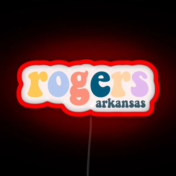Rogers Arkansas RGB Neon Sign