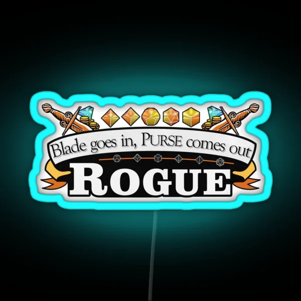 Rogue Dandd RGB Neon Sign
