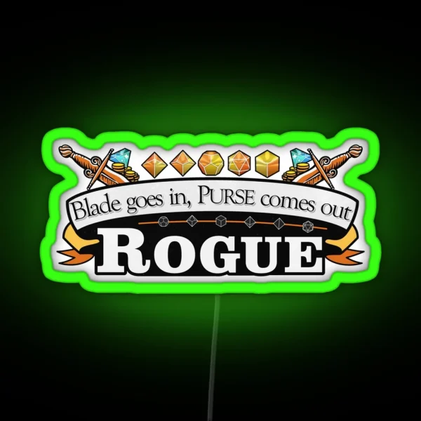 Rogue Dandd RGB Neon Sign