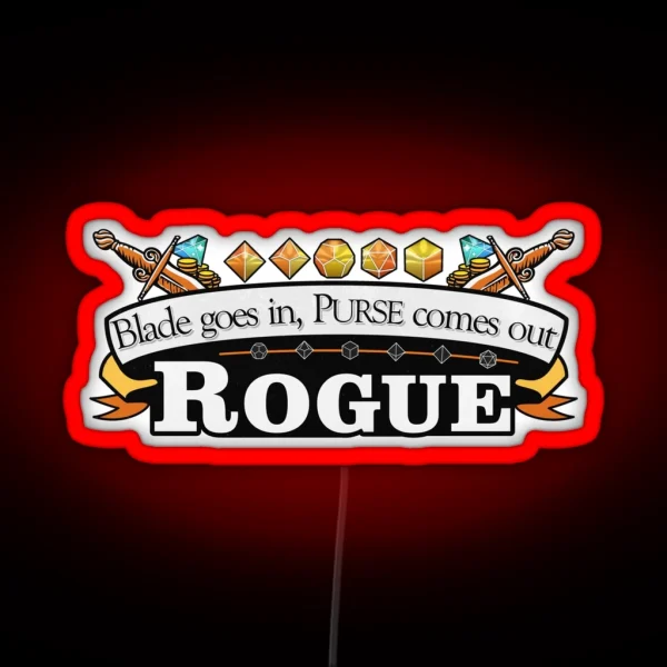 Rogue Dandd RGB Neon Sign