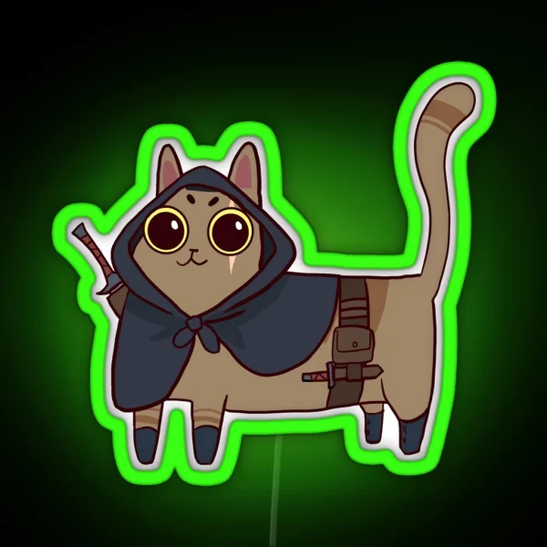 Rogue Meow RGB Neon Sign