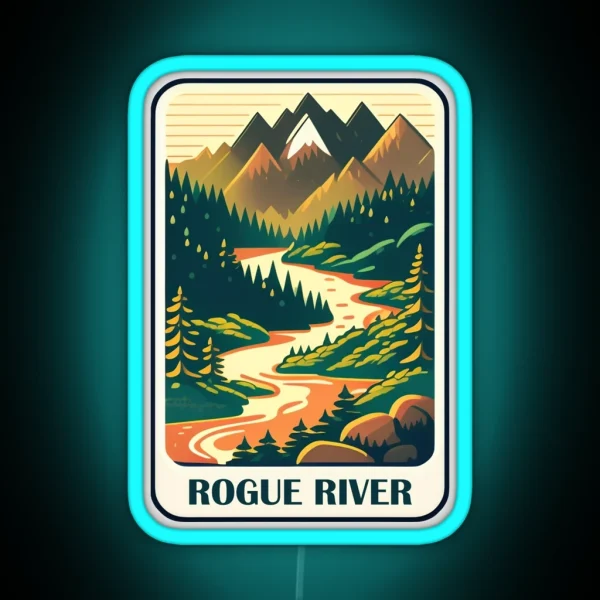 Rogue River Oregon Colors RGB Neon Sign