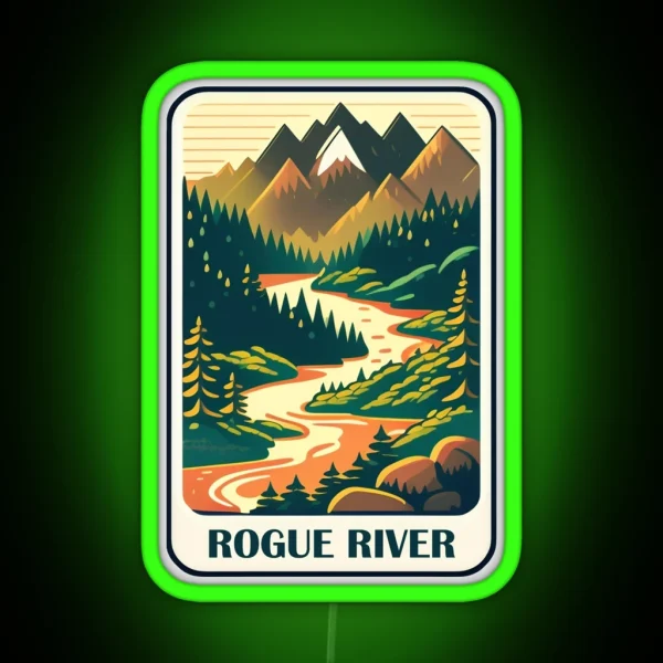 Rogue River Oregon Colors RGB Neon Sign