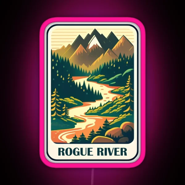 Rogue River Oregon Colors RGB Neon Sign