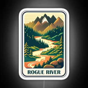 Rogue River Oregon Colors RGB Neon Sign