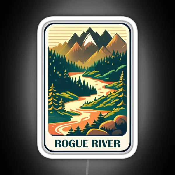 Rogue River Oregon Colors RGB Neon Sign