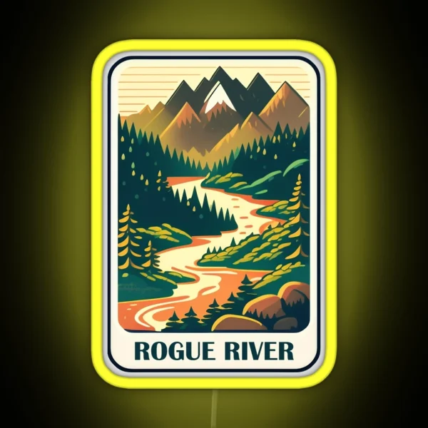 Rogue River Oregon Colors RGB Neon Sign