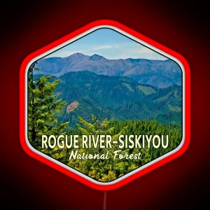 Rogue River Siskiyou National Forest Souvenir RGB Neon Sign