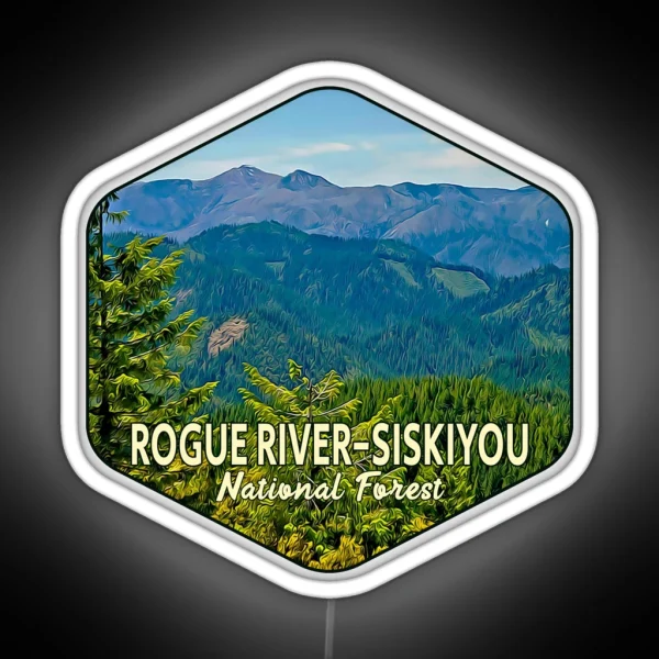 Rogue River Siskiyou National Forest Souvenir RGB Neon Sign
